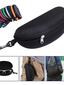 Estuche Rígido Para Lentes De Sol Seguridad Armazon Con Paño - Gris - Ver 6