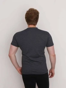 Men T-Shirts - 深灰色 - 查看 3