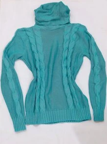 Women Sweaters - 薄荷綠 - 查看 3