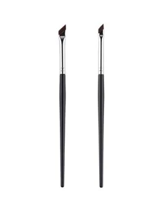 2 Packs Black Blade Eyeliner Brushes - Black - View 2
