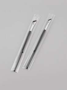 2 Packs Black Blade Eyeliner Brushes - Black - View 6