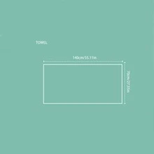 1入組一次性旅行浴巾 - 白色 - 查看 7