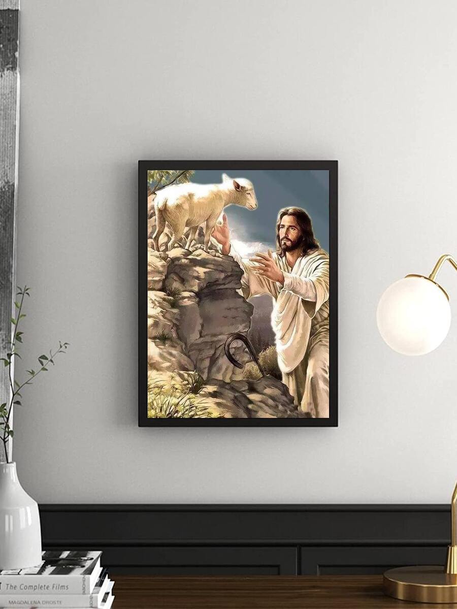 1件套字元圖案水鑽繪畫 - 彩色 - 查看 1