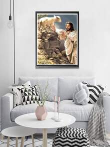 1件套字元圖案水鑽繪畫 - 彩色 - 查看 2