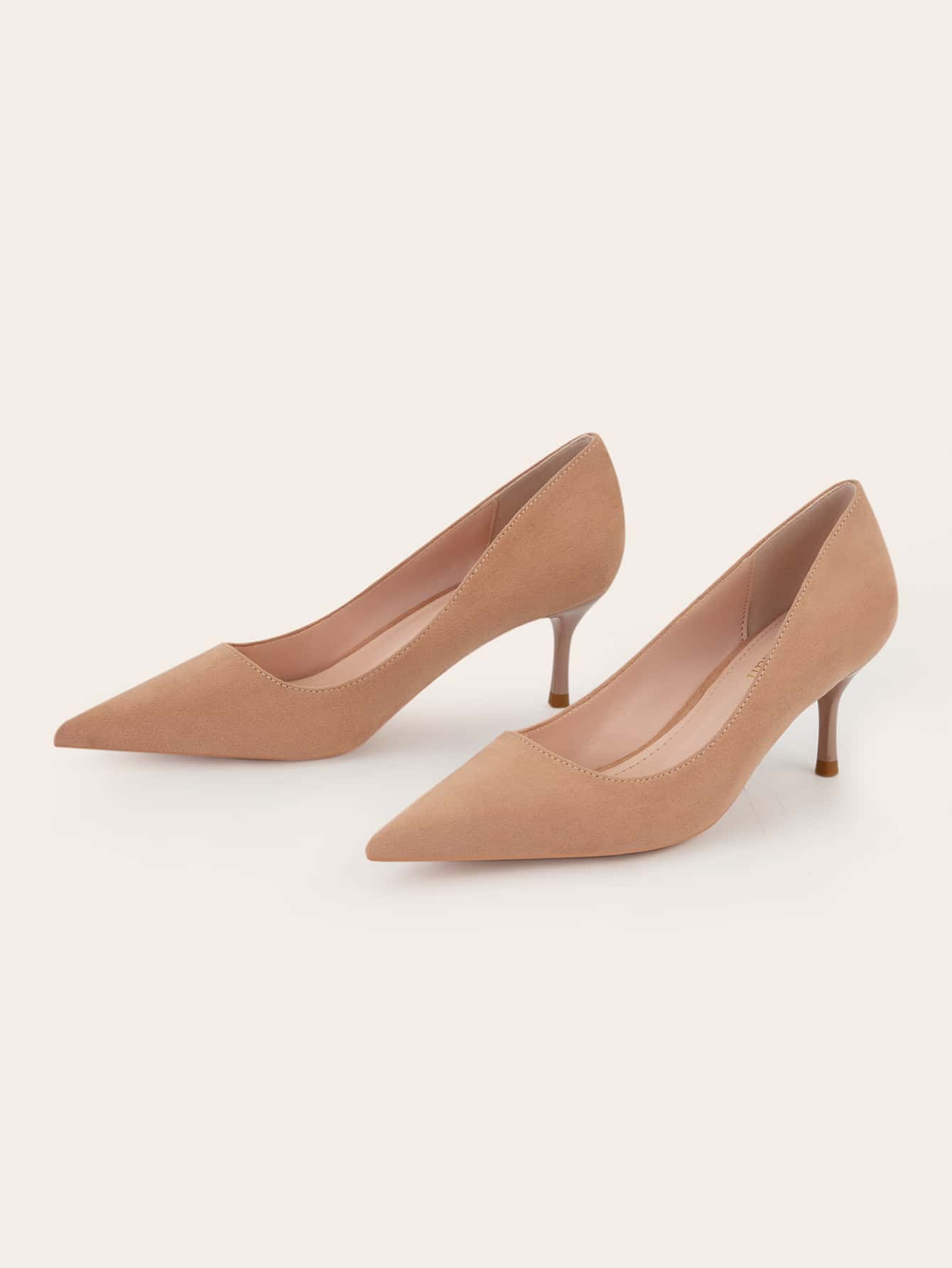 Zapatos de tacón delgado simples y elegantes de estilo coreano, zapatos de tacón alto de punta profesional y lujosos adecuados para la oficina y el viaje diario - Rosa vieja - Ver 1