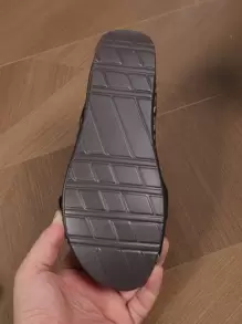 2023 Fashionable And Comfortable Women Black Wedge & Thick Sole Sandals