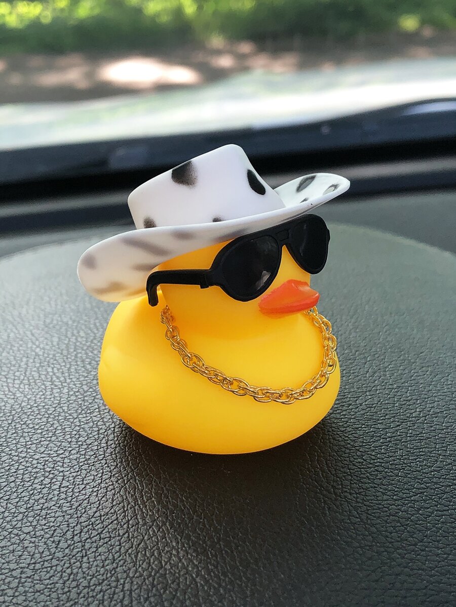 1pc Cute Duck Car Decoration Ornament - Multicolor - View 1