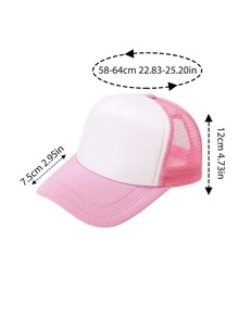 2pcs/set Unisex Summer Breathable Sponge Mesh Hat For Sun Protection - Multicolor - View 3