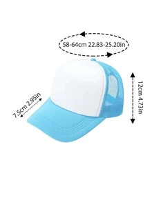 2pcs/set Unisex Summer Breathable Sponge Mesh Hat For Sun Protection - Multicolor - View 2