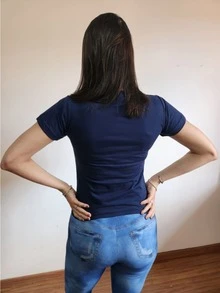 Women T-Shirts - Màu xanh hải quân - Xem 4
