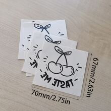 Temporary Tattoos , Long Lasting Small Tattoo Stickers For Couples, Whisper English Letter - Black - View 3