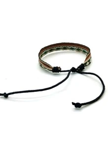 nueva llegada estilo bohemio Pulsera trenzada , étnico vendimia tela estampada Pulsera de cuerda