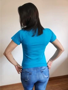 Women T-Shirts - Màu xanh bạc hà - Xem 4