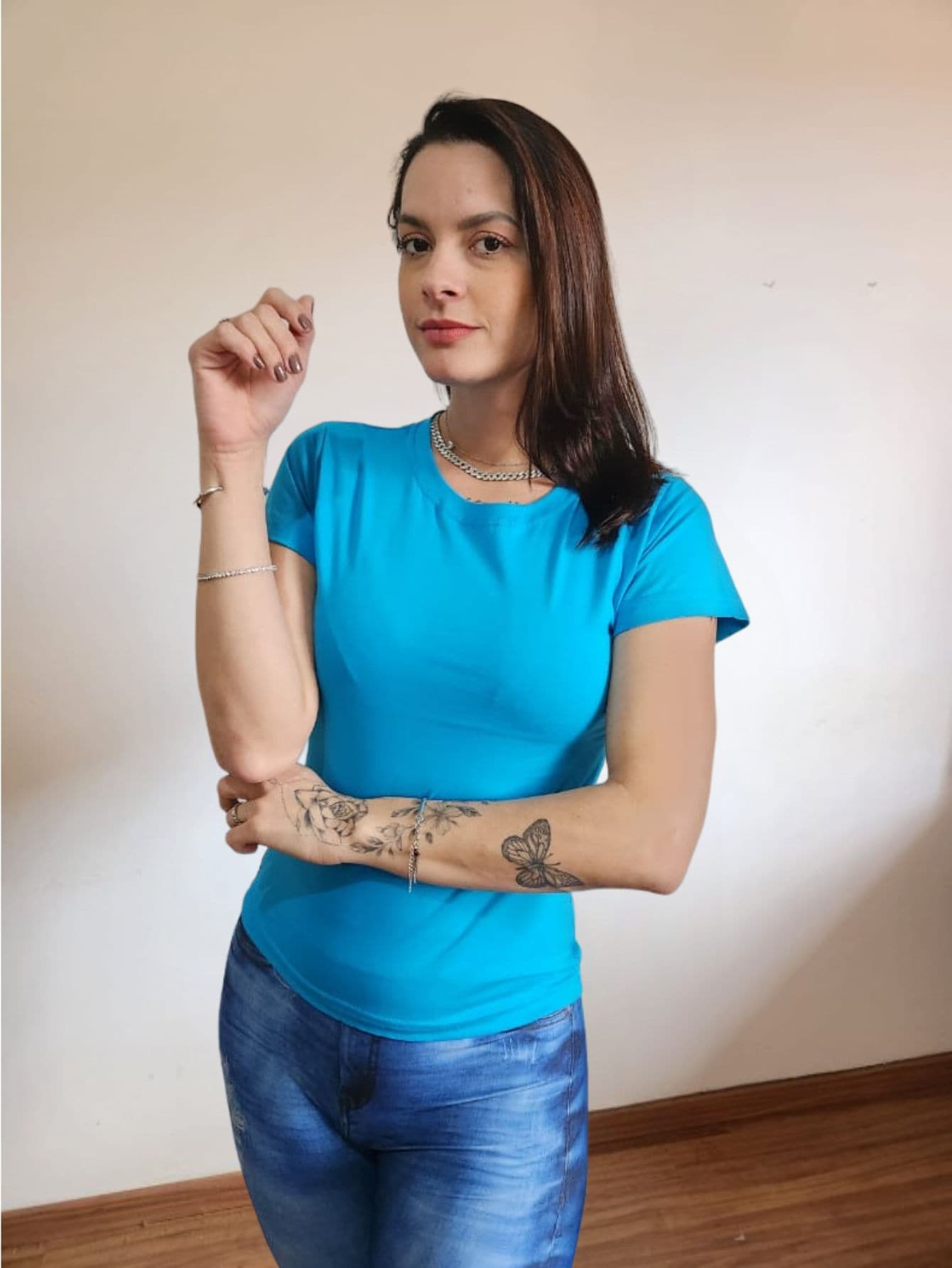 Women T-Shirts - Màu xanh bạc hà - Xem 1