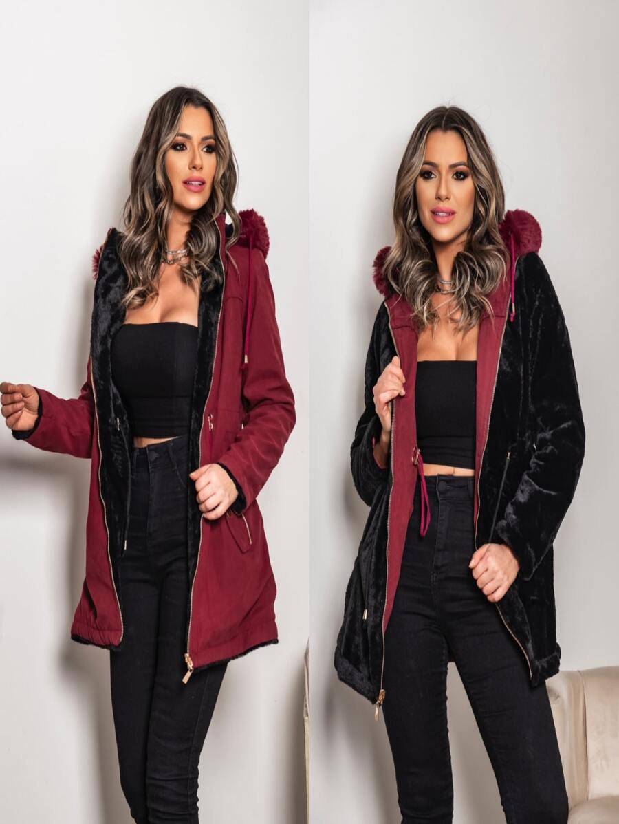 Women Trench Coats - Redwood - View 1