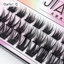 DIY Eyelash Extension Kit, 36 Pcs Lash Clusters D Curling Volume Individual Lashes Extensions, Wispy Lashes Cluster DIY At Home - White - View 3