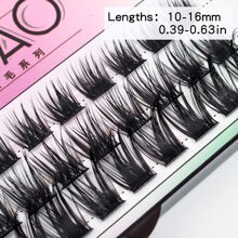 DIY Eyelash Extension Kit, 36 Pcs Lash Clusters D Curling Volume Individual Lashes Extensions, Wispy Lashes Cluster DIY At Home - White - View 2