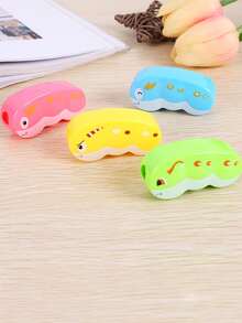 4 piezas Sacapuntas en forma de como oruga - Multicolor - Ver 1