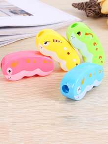4 piezas Sacapuntas en forma de como oruga - Multicolor - Ver 5