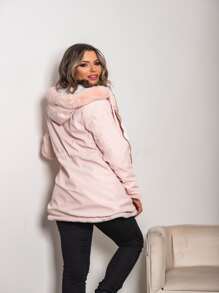 Women Trench Coats - Rosa Pálido - Ver 5