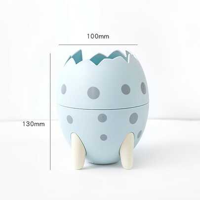 1入組藍色的恐龍蛋形狀筆筒