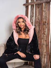 Women Trench Coats - Pink - View 5
