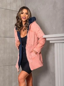 Women Trench Coats - Azul - Ver 7