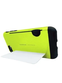 Rugged Use Card Holder Case Cover For Galaxy A3 2016 Guardian - Lime Green - View 3