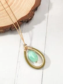 1入組時尚幾何形狀吊墜項鍊適合女士