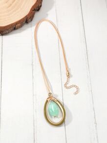 1入組時尚幾何形狀吊墜項鍊適合女士