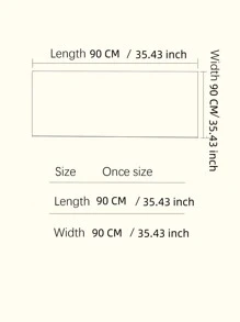 1pc Ladies' Green Plain Scarf With Edge, Suitable For Outdoor Activities - Green - View 3