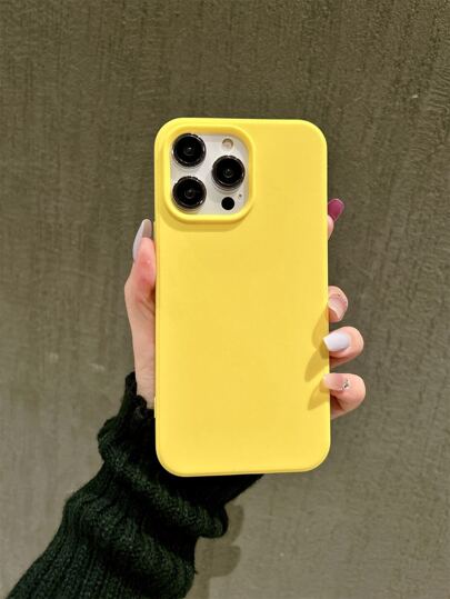 Candy Hole Simple Solid Color Phone Case, Matte Creative Anti-Drop Phone Cover Compatible With IPhone 11 12 13 14 15 16 Plus, 13 ProMax, XR, 16, 14 Plus, 14 ProMax, 13 Pro Mini, 17