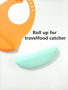 2 Pieces Mint Green Heart Pattern Printed Cute Silicone Waterproof Adjustable Buckle Bib Bib - Mint Green - View 2