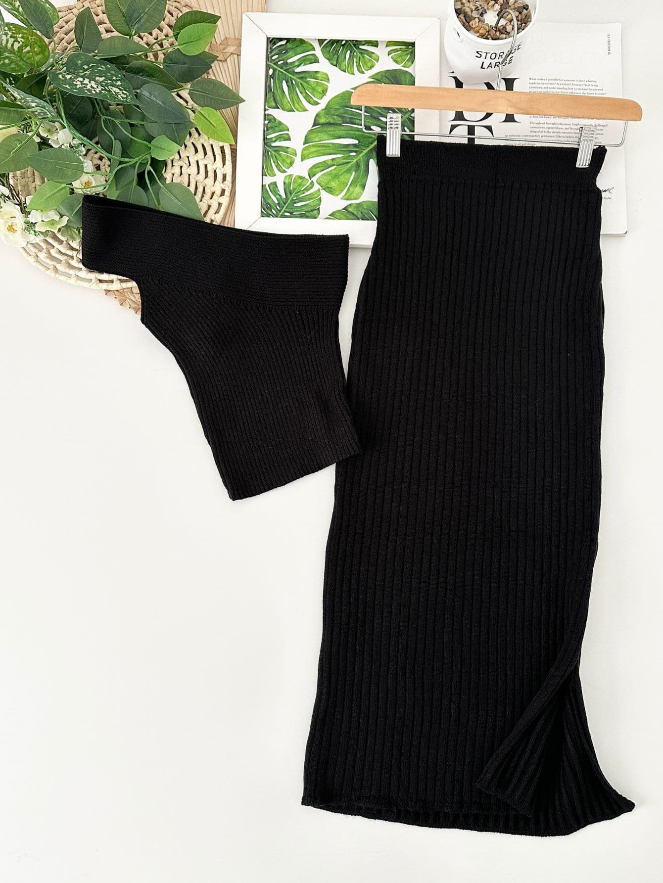 Women Sweater Co-ords - 黑色 - 查看 1