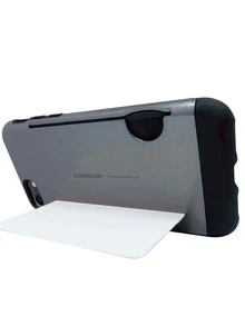 Funda Case Uso Rudo Tarjetero Para LG X Screen Guardian - Gris - Ver 3