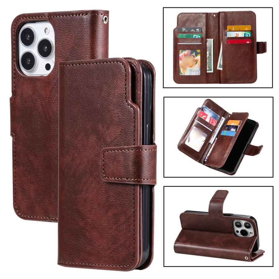 Wallet Design Phone Case,International Version, Not The Domestic Version - Brown - View 1