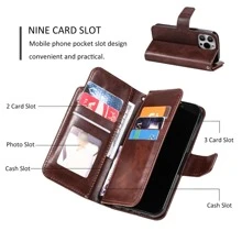 Wallet Design Phone Case,International Version, Not The Domestic Version - Brown - View 4
