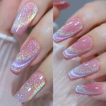 貓眼鉻合金指甲粉末狀變色龍磁性粉末狀9D貓眼效果鏡面效果顏料灰塵粉末狀-變色彩虹 - 銅色 - 查看 2