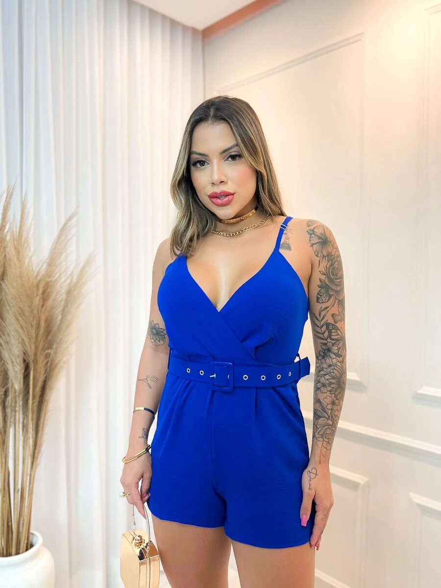 Women Jumpsuits - 寶藍色 - 查看 1