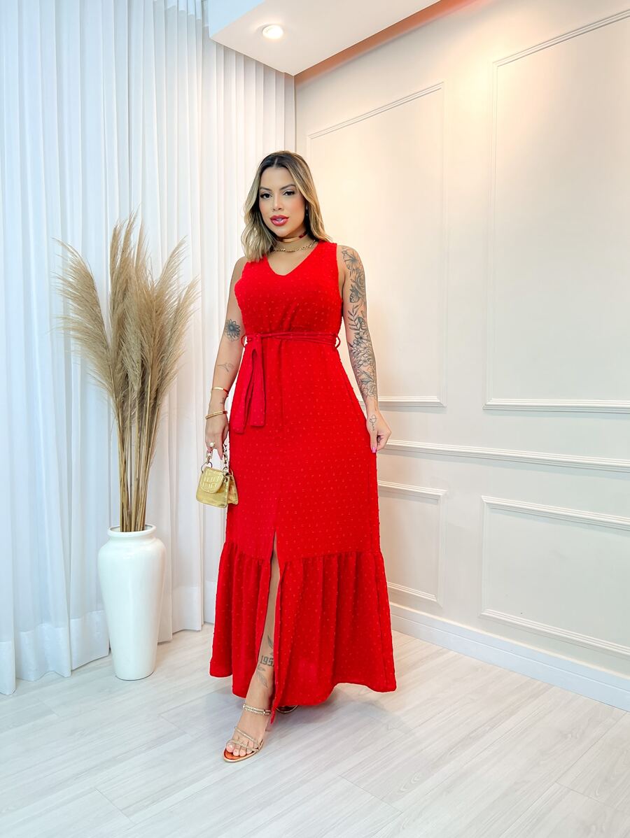 Women Dresses - Red - View 1