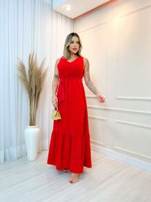 Women Dresses - Red - View 2