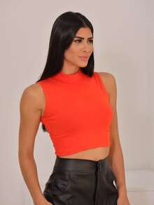 Women Tank Tops & Camis - 橘色 - 查看 4