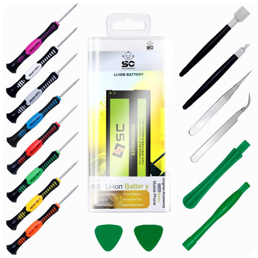 Replacement Battery For Galaxy S5, G900, I9600, Real 2800mAh | EB-BG900BBC | With Tool Kit, Spare Part Repair - Other - View 1