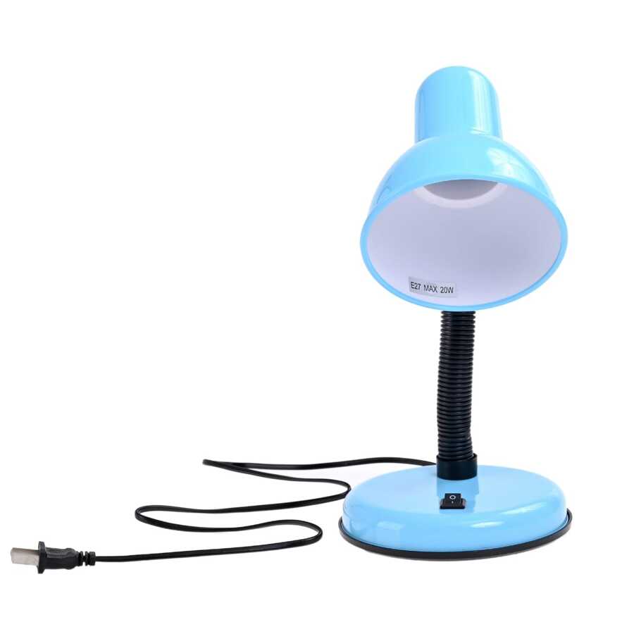 Table Lamp, Flexible Neck Desk - Baby Blue - View 1