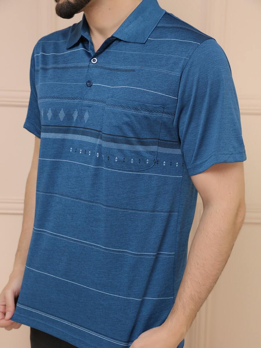 Men Polo Shirts - 藏蓝色 - 查看 1