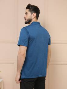 Men Polo Shirts - 藏蓝色 - 查看 3