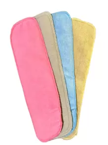 BABYBAMBOO 5 Inserts - 4-Layer Microfiber Absorbent For Reusable Diaper - Grey - View 3