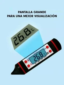 Termometro Digital Pantalla Cocina Caramelo Carne Alimentos - Blanco y Negro - Ver 5