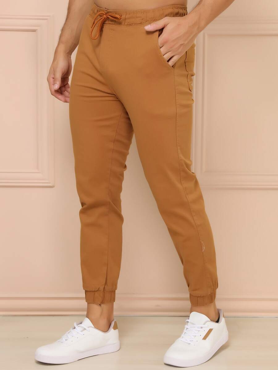 Men Jeans - 駝色 - 查看 1