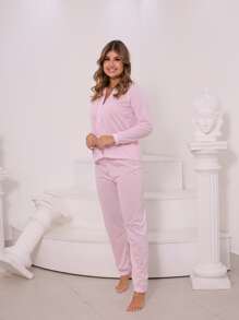 Women Pajama Sets - Màu Hồng baby - Xem 4